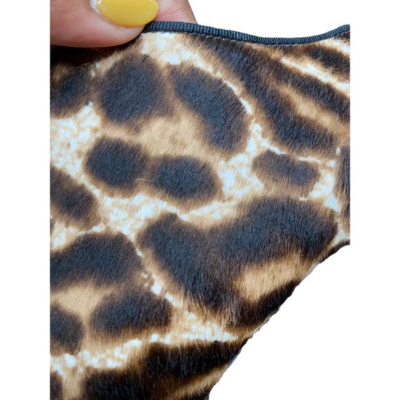 Lanvin Black Brown Calf Hair Leopard Print Pointed Toe Ankle Booties Size 7 1/2 - Picture 2 of 10